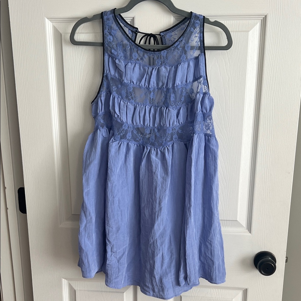 NWT Intimately by Free People At Current Obsession Mini Slip- Pale Iris